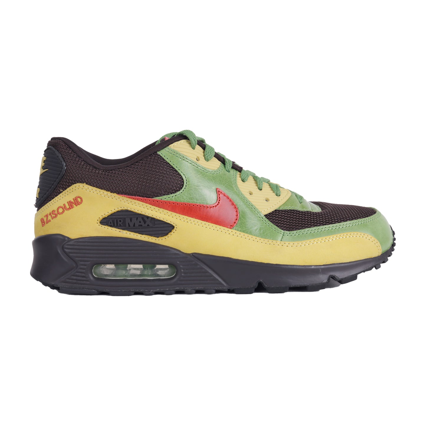 Air Max 90  Red/Gold/Green Custom BZ1 Sound- Size 9.5